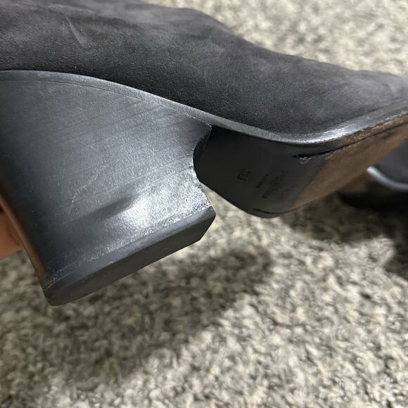 RAG & BONE Tacita Suede Tassel Wedge Ankle Boots Asphalt Gray 38.5 US 8.5 READ - Picture 9 of 9